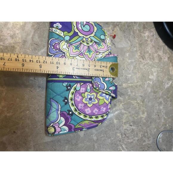 Vera Bradley Wallet Clutch women's  double KISSLOCK COIN PURSE FLORAL - Picture 3 of 9